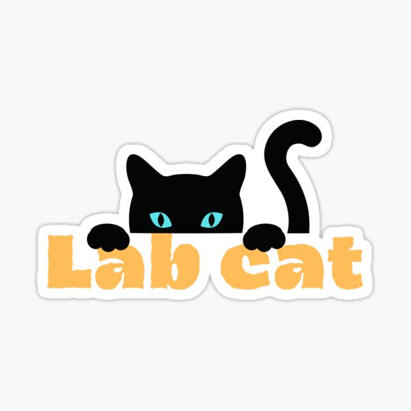"Lab cat laboratory cat" Sticker for Sale by majasdesign Redbubble