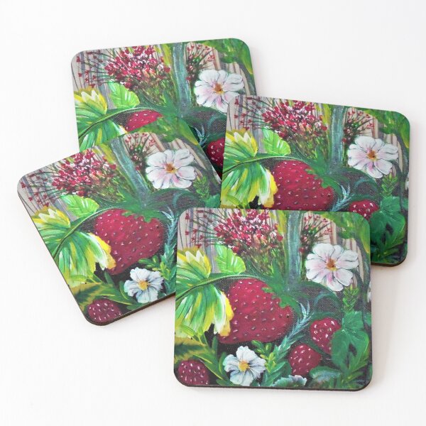 Item preview, Strawberries and Flowers designed and sold by KVELKY.