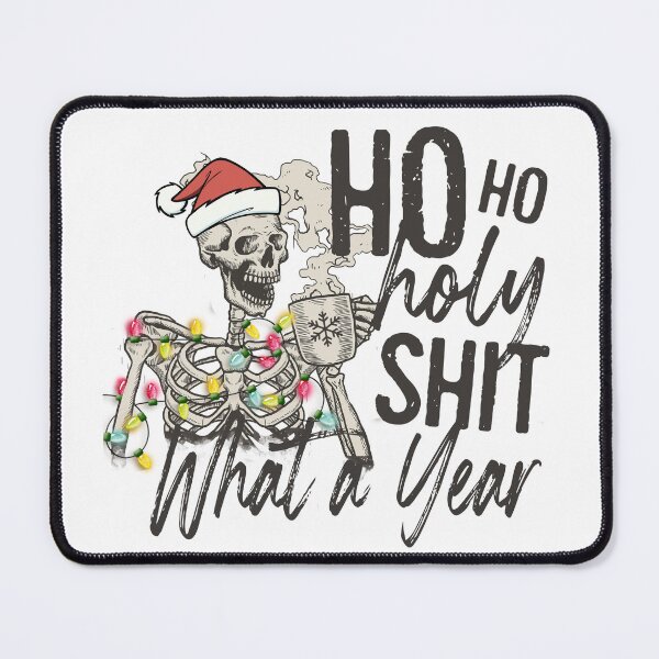 Item preview, Ho Ho Holy Shit What a Year Funny Christmas Skeleton Coffee designed and sold by TRIPPYPRINTS.
