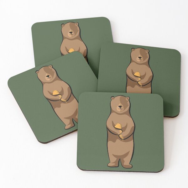 Item preview, Minimalist Brown Bear with Sticky Paws designed and sold by InkLayer.