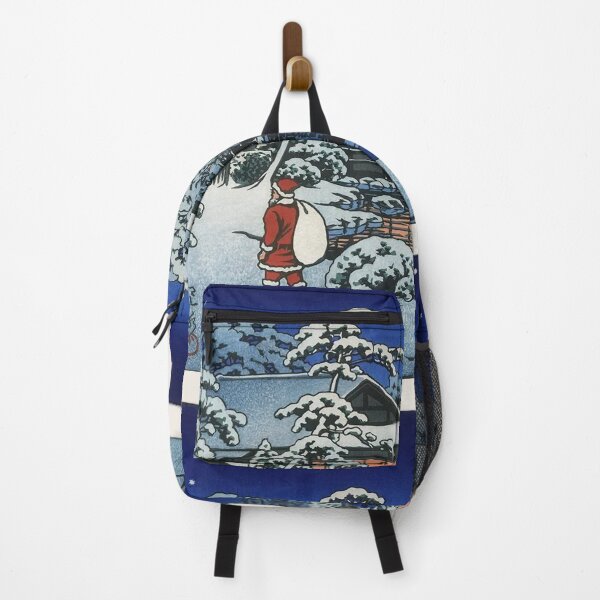 Item preview, Hasui Kawase Woodblock Santa Claus in a Japanese Garden designed and sold by TeeARTHY.