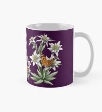 FLORAL ~ D1G1TAL-M00DZ ~ Edelweiss with Butterfly by tasmanianartist Classic Mug