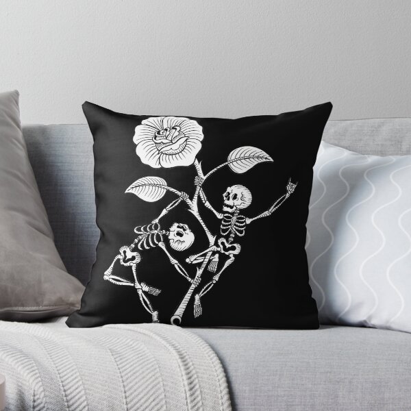 Skeleton Pole Dance Throw Pillow
