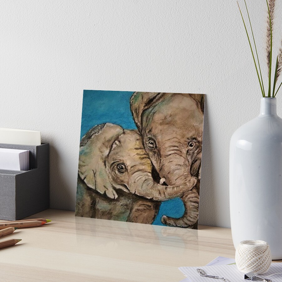 8x8 canvas--Elephantwithbaby