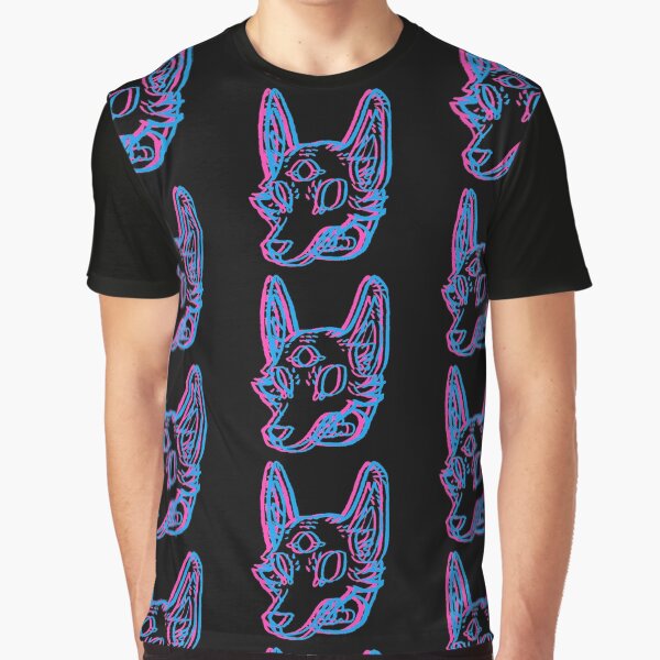3D Space Coyote Graphic T-Shirt