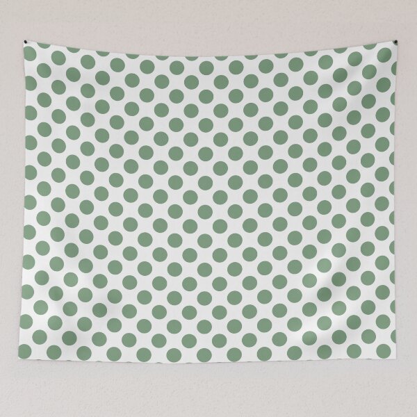 Item preview, Bold Mineral Green polka dots designed and sold by coverinlove.
