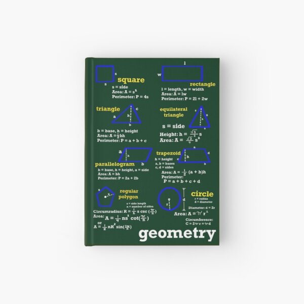 Geometry Formulas Hardcover Journal