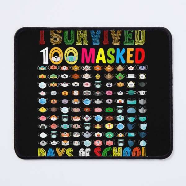 Item preview, I Survived 100 Masked Days Of School 100 Funny Masks designed and sold by SamArtistbyAUS.