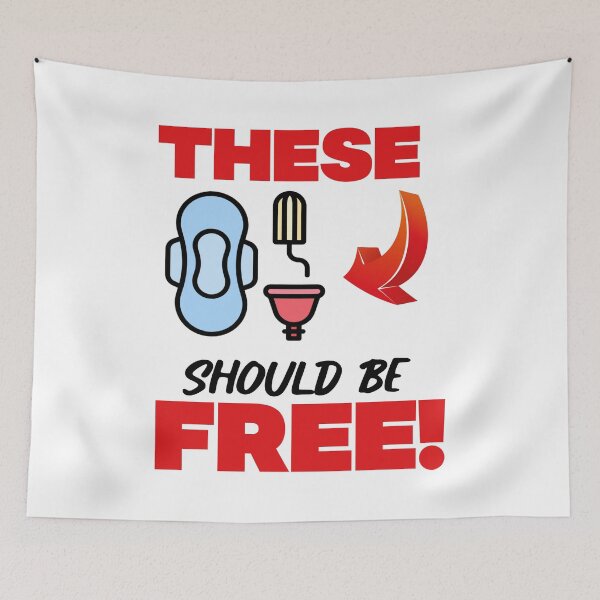 Item preview, These Should Be Free - Tampons, Pads And Cups designed and sold by Picket Club.