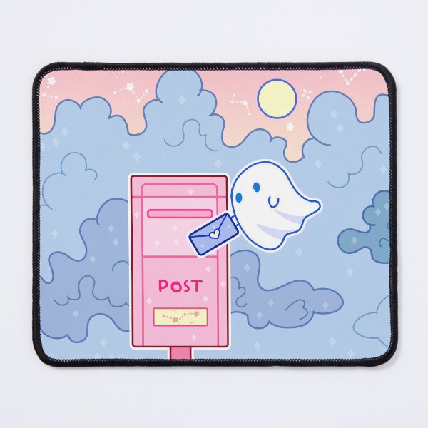 Item preview, A small ghost sends a letter through a mailbox designed and sold by Inkcapella.