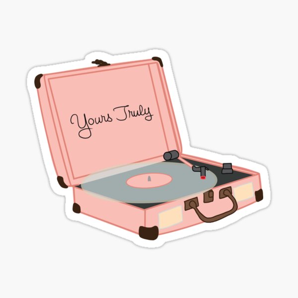 Yours Truly Record Player Sticker