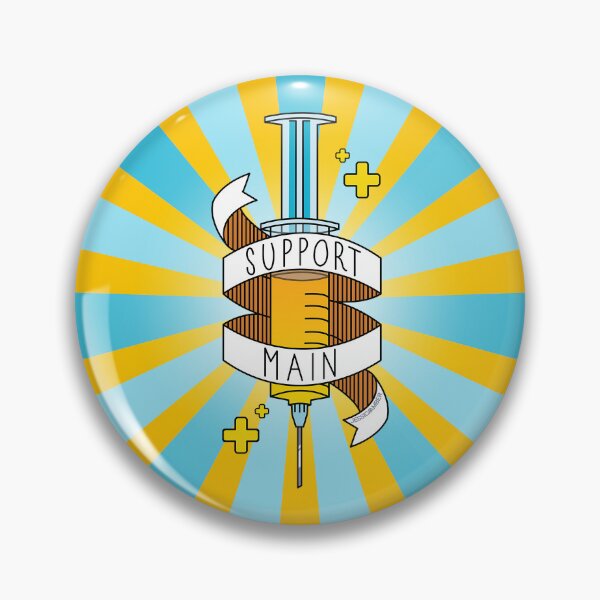 Item preview, Support Main Gamer Yellow Blue Syringe designed and sold by JessicaAmberPix.