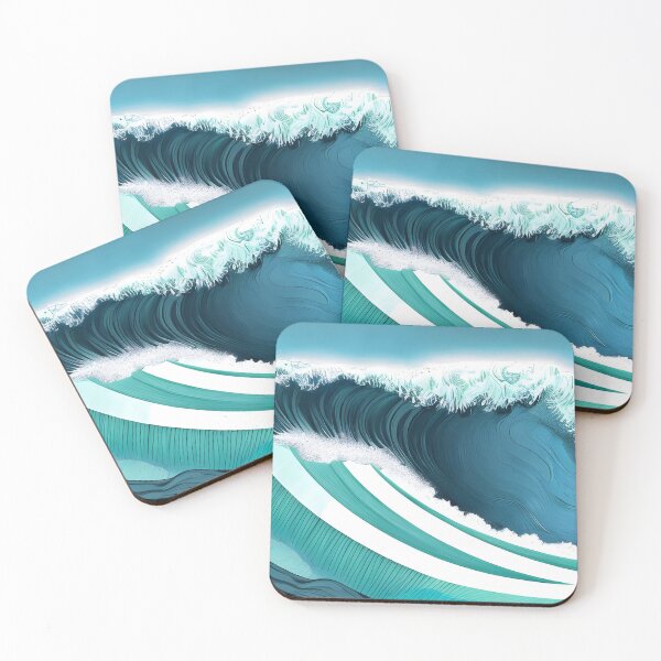 Item preview, The Big Wave Artwork, big wave surfing, big wave painting designed and sold by The Love Quill.