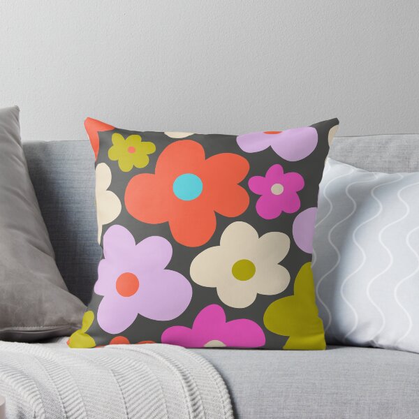 Spring - Dark Grey Throw Pillow