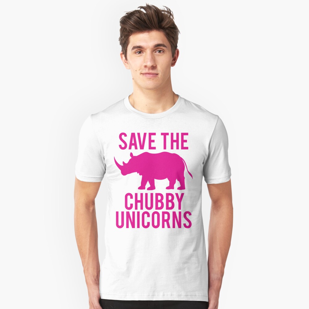 save chubby unicorns t shirt