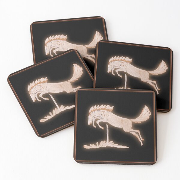 Item preview, "Erased Jumping Horse" Framed designed and sold by KaycysCreations.