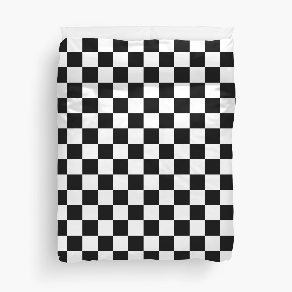 "black white checkered" Duvet Cover by FalkoFollert Redbubble