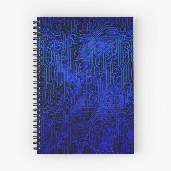 Item preview, Deep Royal Blue Black Cyber Circuit Board Pattern designed and sold by bexilla.