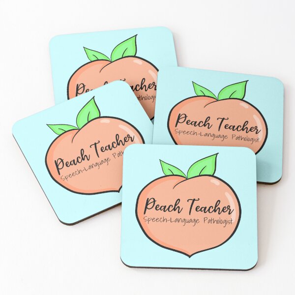 Item preview, Peach Teacher Speech-Language Pathologist - cute speech therapy peach design designed and sold by Artbyacat.