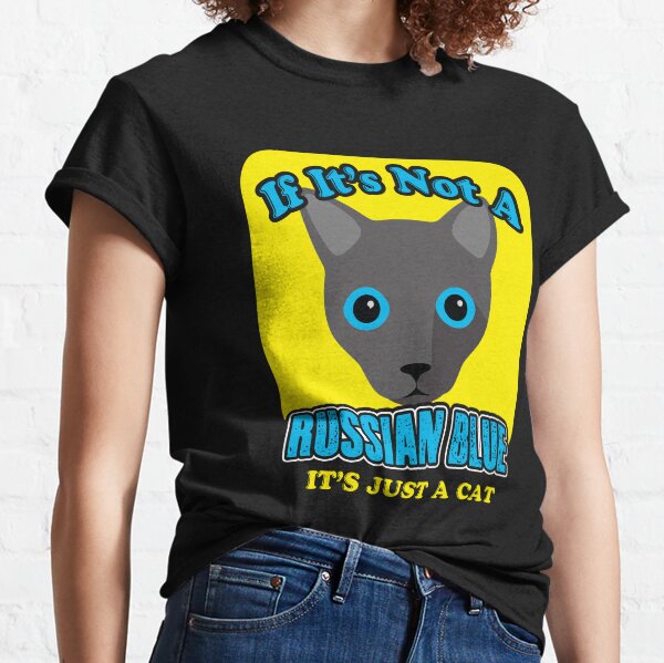 Russian blue outlet cat t shirt