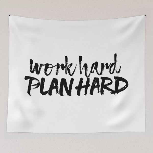 Item preview, Work Hard, Plan Hard (black lettering) designed and sold by plannie.