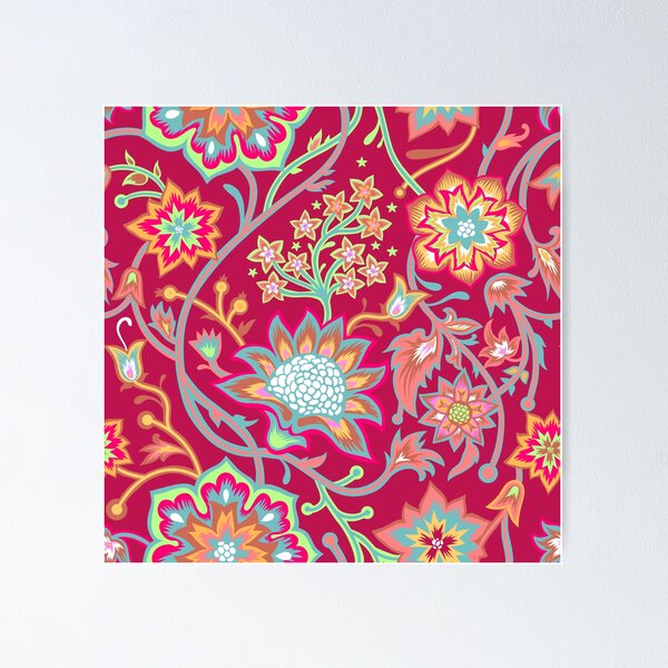 Item preview, Ornamental decorative abstract flowers designed and sold by FGCART.