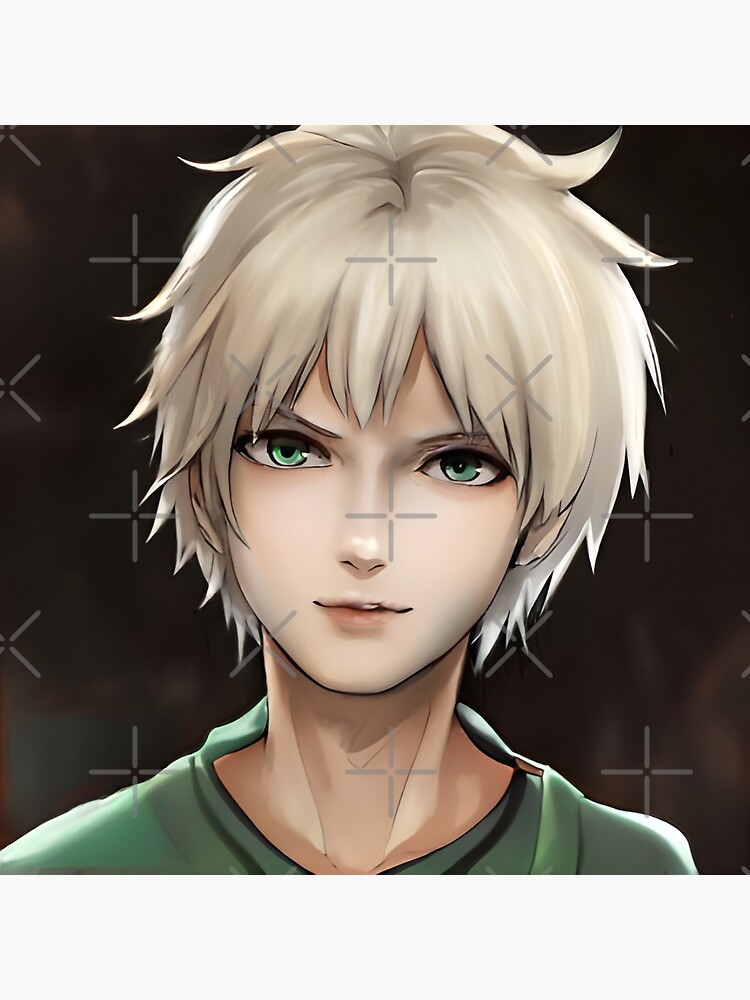 White Hair Anime Boy Sticker For Sale By Animegirlnft Redbubble 0203