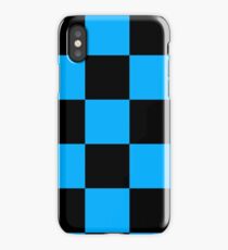 black blue checkered iPhone Case