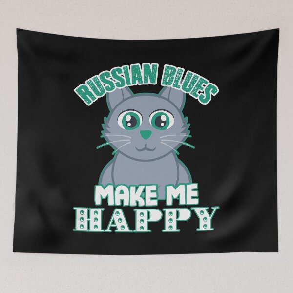 Item preview, Russian Blues Cat Make Me Happy designed and sold by UnknownArtistt.