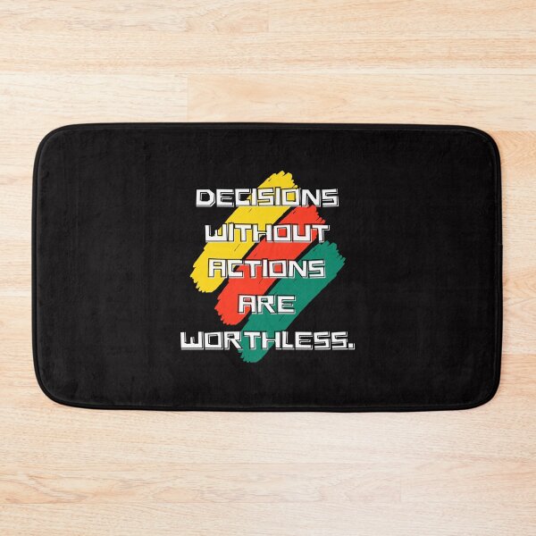 Item preview, Decisions Without Actions are Worthless. - Quote - designed and sold by Jalib.