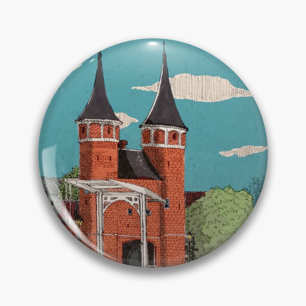 Item preview, Oosterpoort Delft Netherlands - Eastern Gate Delft City Travel Art designed and sold by Wall-Art-Sketch.