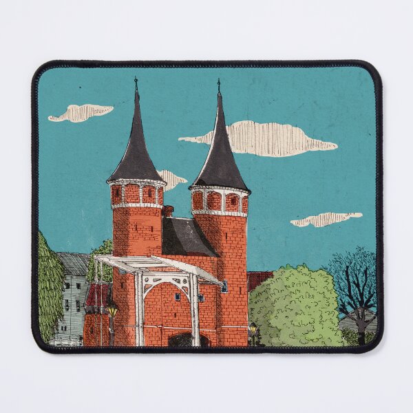Item preview, Oosterpoort Delft Netherlands - Eastern Gate Delft City Travel Art designed and sold by Wall-Art-Sketch.