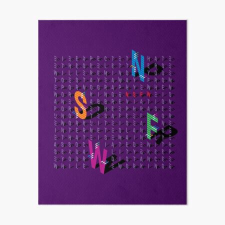 "NSFW / PORN, Not Safe For Work, (Deep Purple)" Art Board Print for