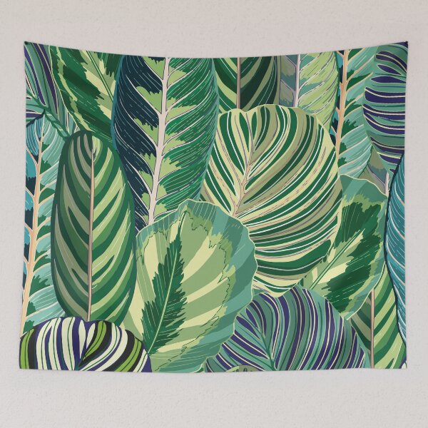 Item preview, Tropical leaves with flowers and many colors      designed and sold by Panda9122.