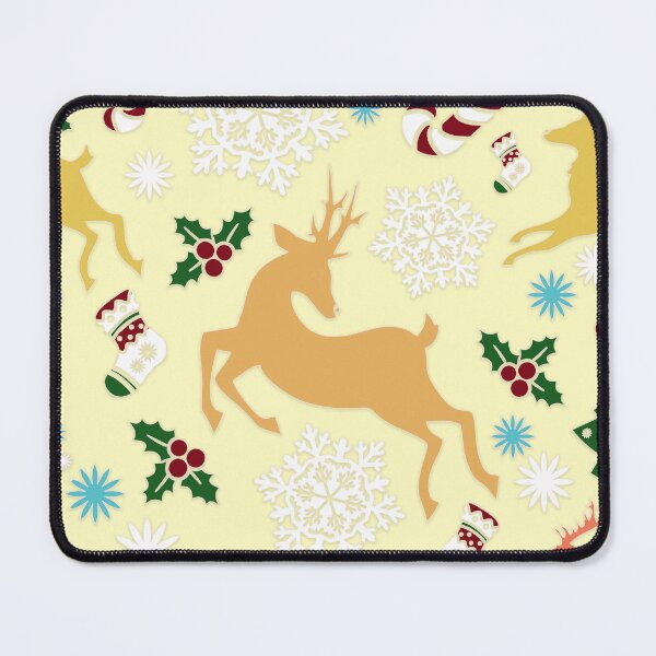 Artikelvorschau, Vintage Butterscotch Weihnachten: Goldenes Rentier & Wintermuster entworfen und verkauft von Art-PraveenRai.