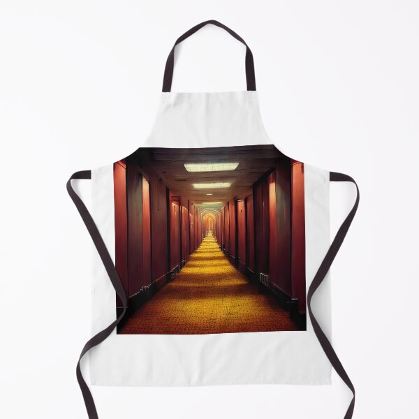 Item preview, Long hotel hallway with red doors designed and sold by Paradigme.