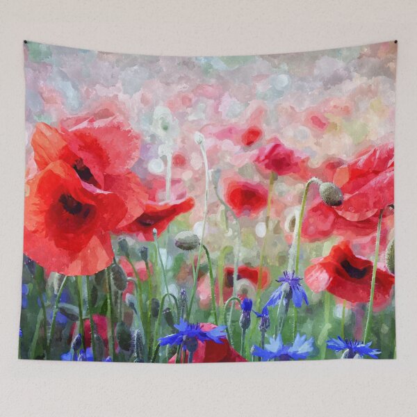 Item preview, Lest We Forget Red Poppy Flowers Memorial Day Watercolor Painting designed and sold by FunckyDesigns.