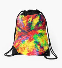 Psychedelic Art School Acrylic Paint Canvas Drawstring Bag
