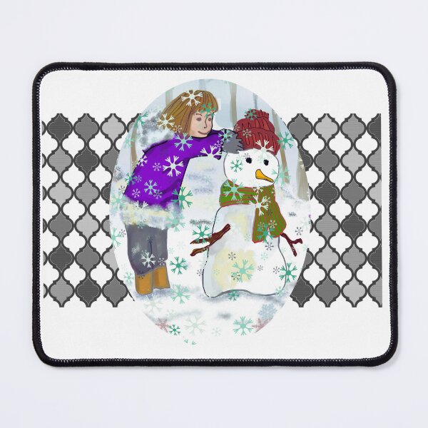 Item preview, The Girl Is Making Up A Snowman designed and sold by Eklectikos.