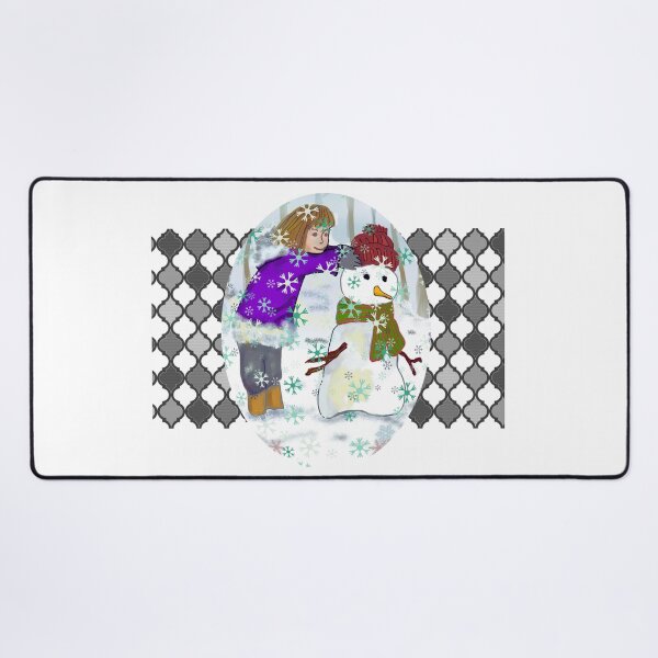 Item preview, The Girl Is Making Up A Snowman designed and sold by Eklectikos.