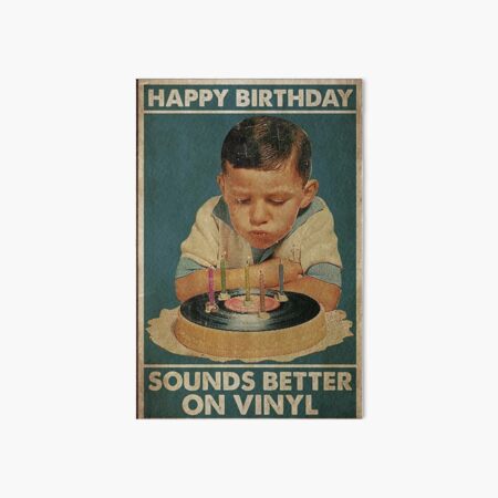 Vista previa del artículo con la obra «Feliz cumpleaños suena mejor en vinilo Diseño retro vintage», diseñado y vendido por anotherkali.