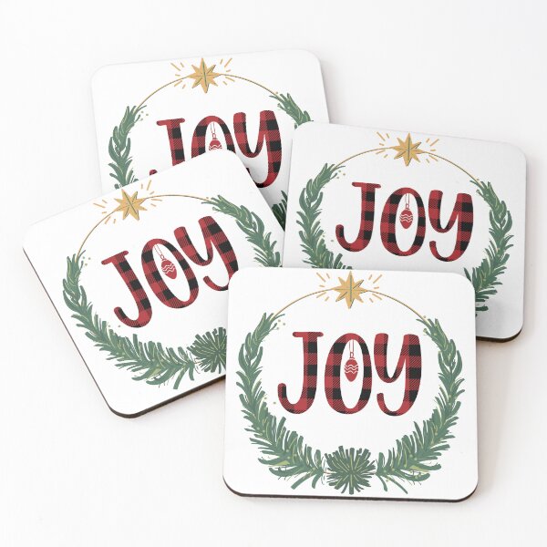 Item preview, Vintage Buffalo Plaid Joy Winter Wreath designed and sold by MochaMeli.