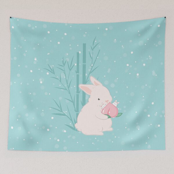 Item preview, Lunar New Year 2023 – Longevity Peach Rabbits designed and sold by Lulupainting.
