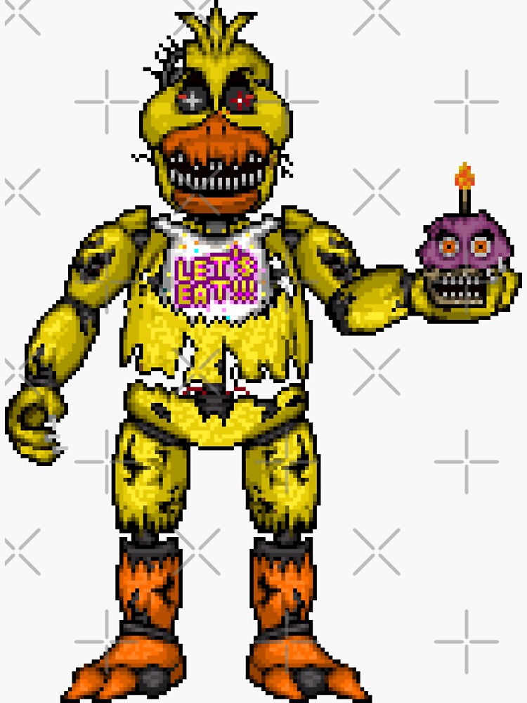 FNAF Nightmare Chica Sticker for Sale by ChocolateColors