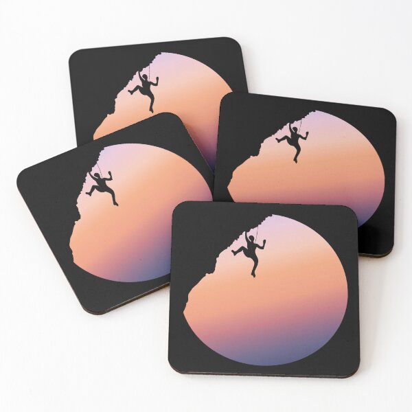 Item preview, Hanging Rock Climber With Sunset. Rock Climbing designed and sold by Boulder Design Co.