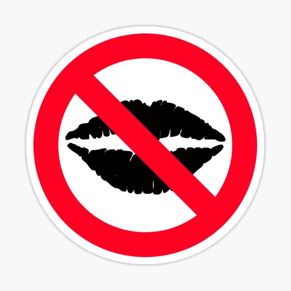 No Kiss Sticker