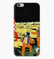 Tintin rocket moon tshirt iPhone Case
