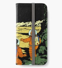 Tintin rocket moon tshirt iPhone Wallet/Case/Skin
