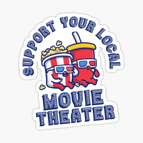 Item preview, Support Your Local Movie Theater Retro designed and sold by The Masked Designer.