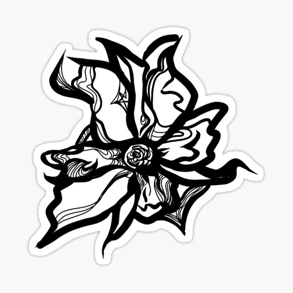 Swirly Flower 1 Sticker